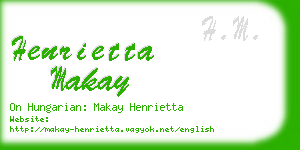 henrietta makay business card